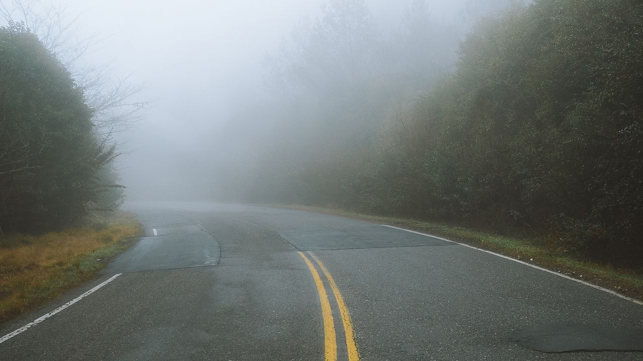 Sisli bir köy yolu